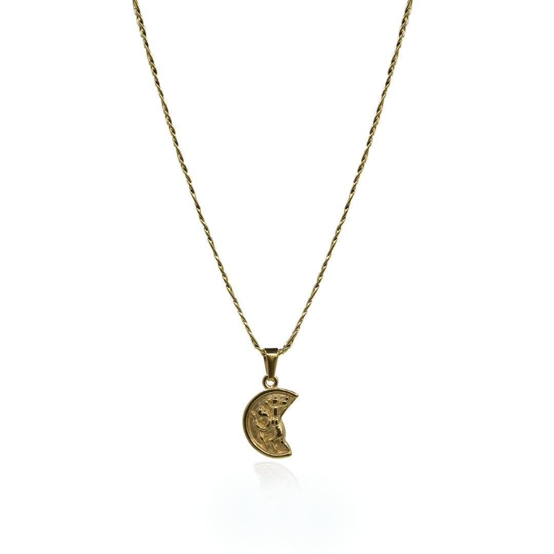 ST C PENDANT & CHAIN SET - (GOLD)