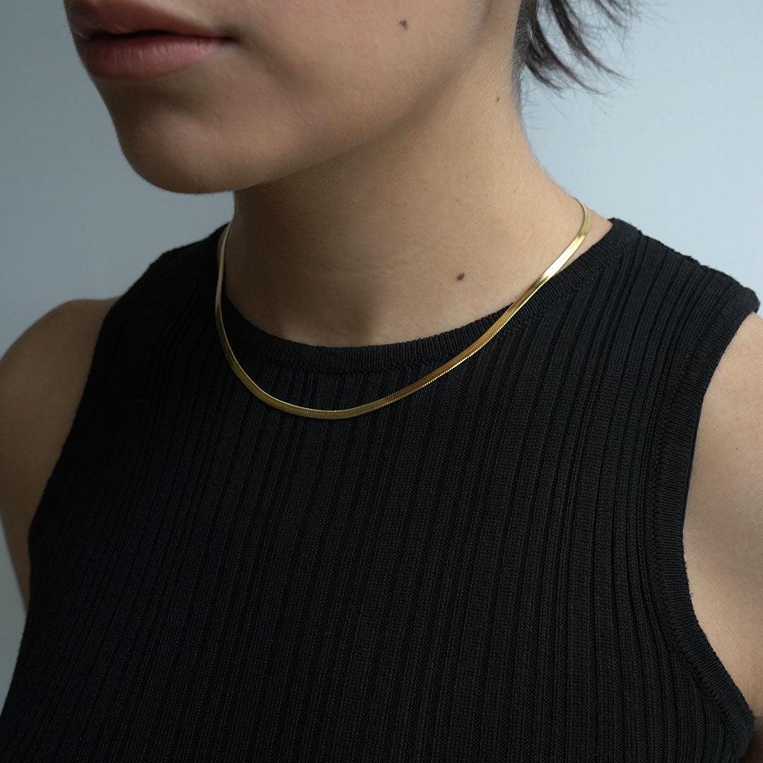 Herringbone Chain - Gold