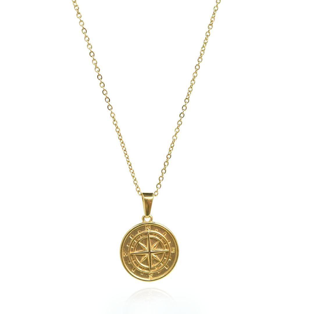 The Compass Pendant - (Gold)