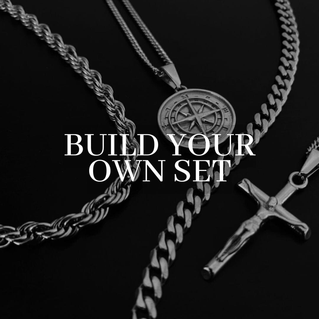 BUILD YOUR OWN SET (SILVER)-Collective Original-CROSS - (Chain Included)-50cm Set-Collective Original