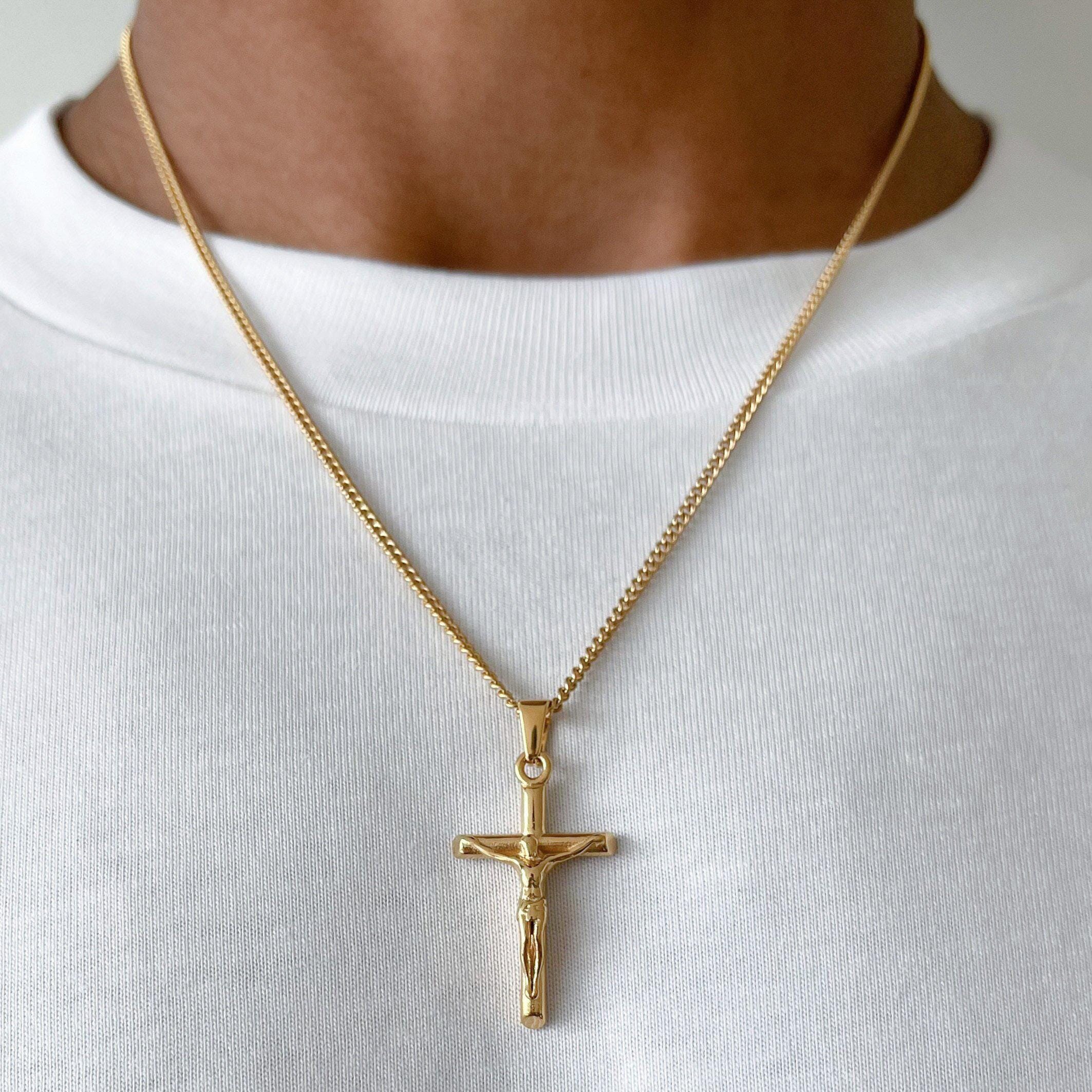 COMPASS / CROSS PENDANT SET - (GOLD)-Collective Original-45cm Set - (Chain Included)-Collective Original