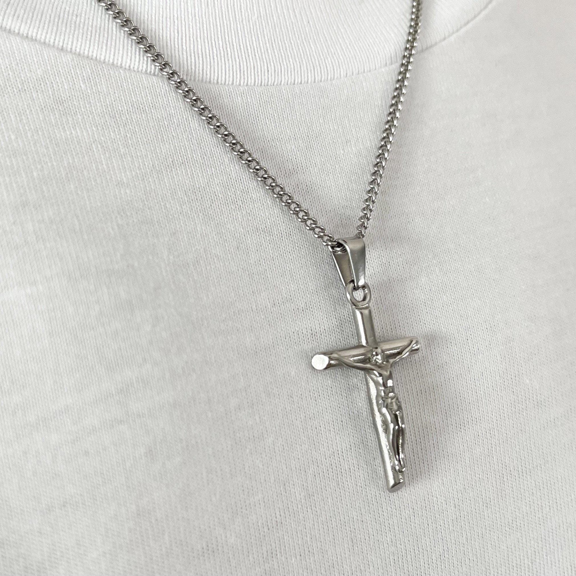 CROSS PENDANT - (SILVER)-Collective Original-45cm - (Chain Included)-Collective Original