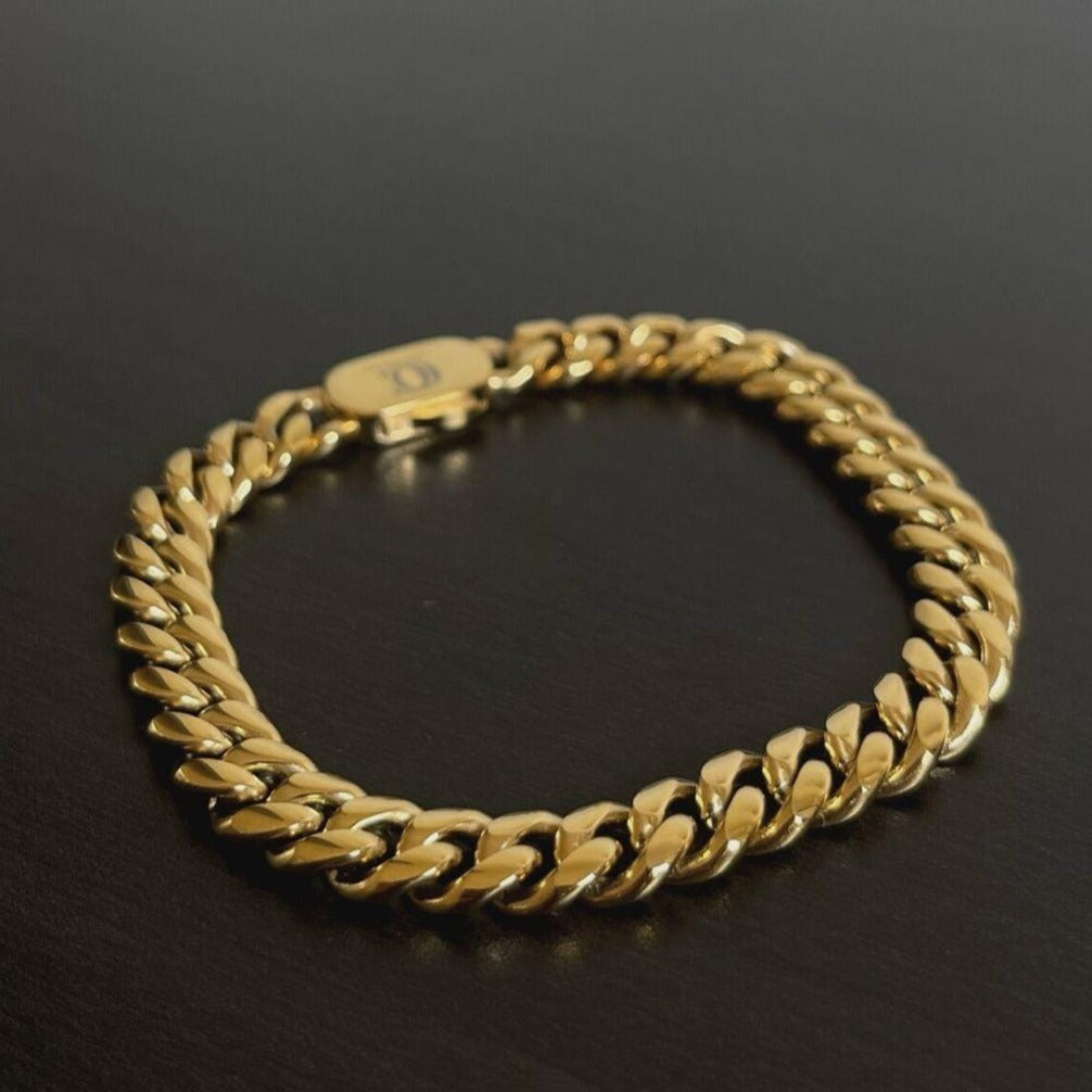 CUBAN BRACELET (GOLD)-Collective Original-19cm-3mm-Collective Original