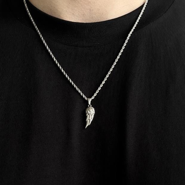 WING PENDANT - (SILVER)-Collective Original-45cm - (Chain Included)-Collective Original