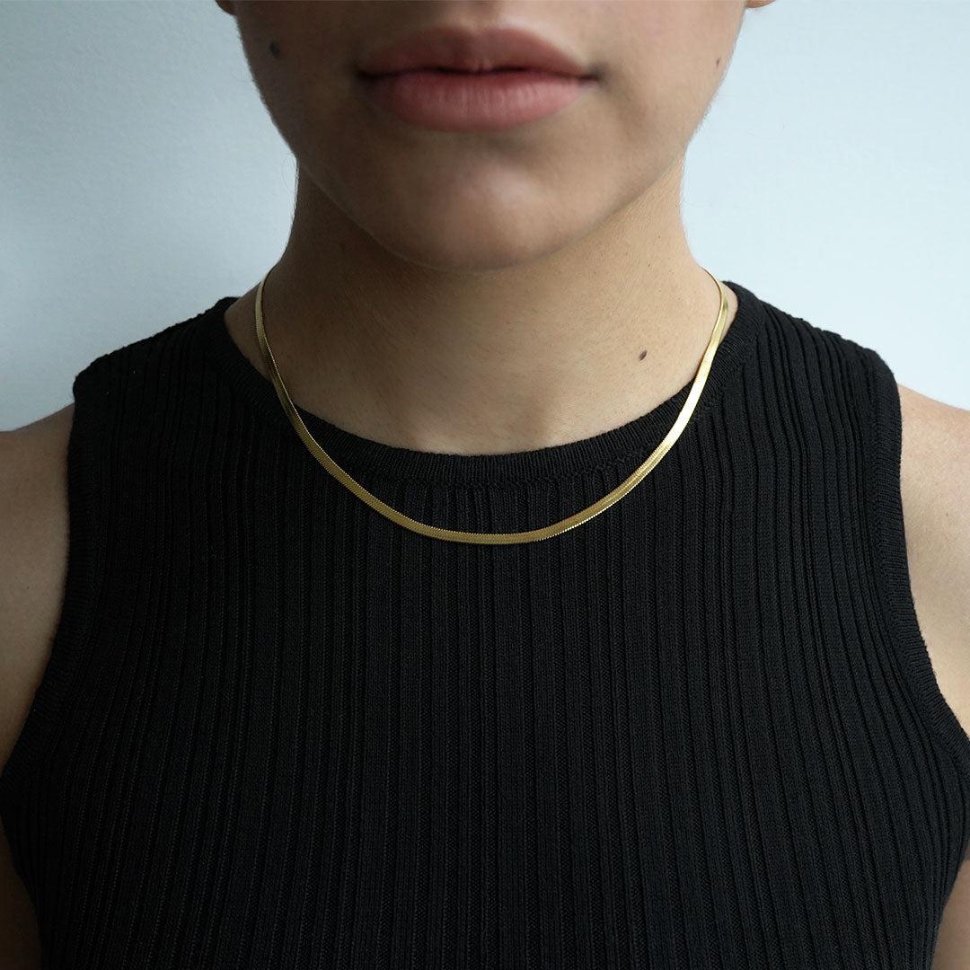 Herringbone Chain - Gold