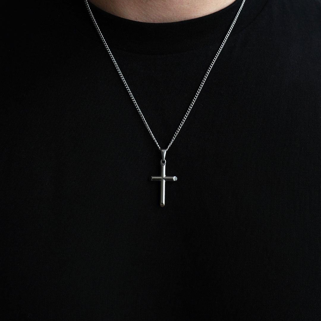 Plain Cross Pendant  - (Silver)