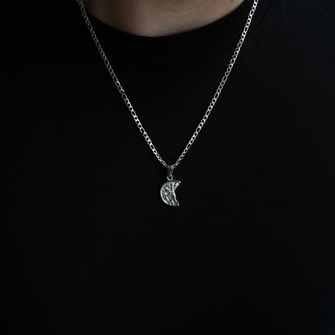 ST C PENDANT & CHAIN SET - (SILVER)