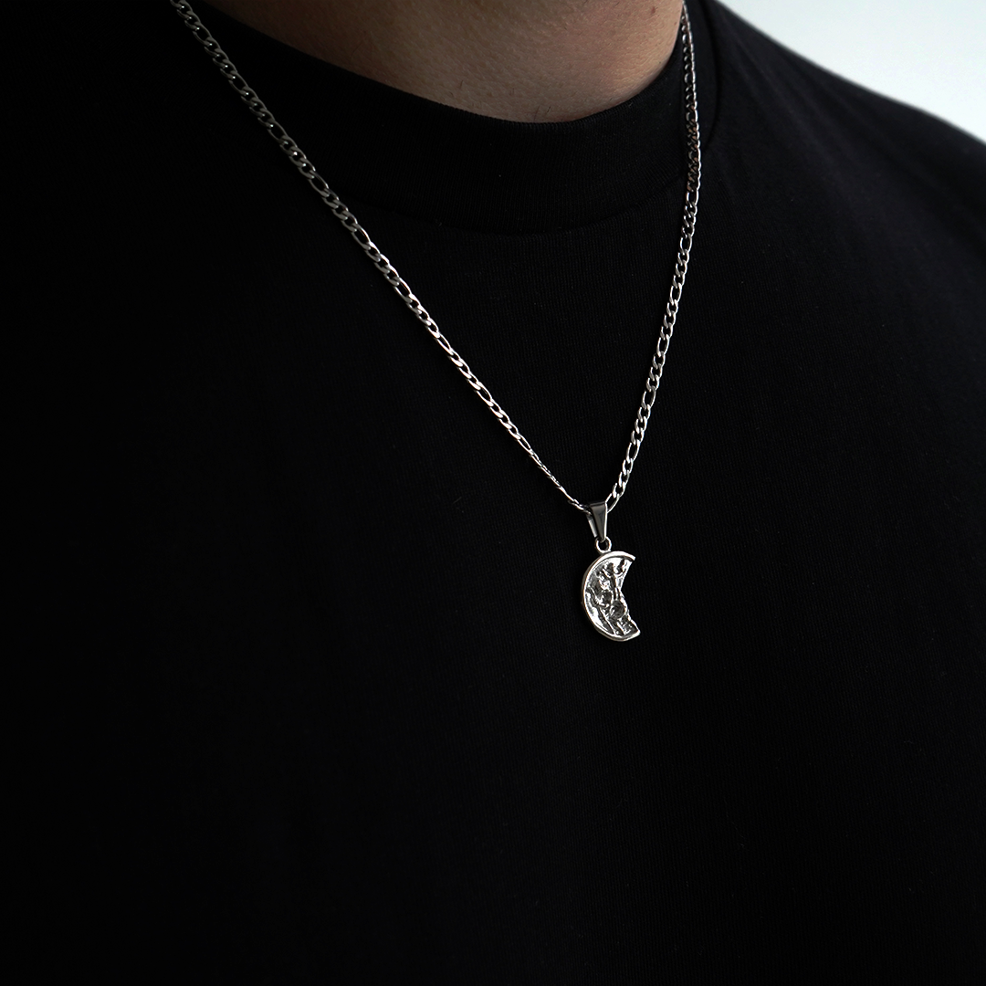 ST C PENDANT & CHAIN SET - (SILVER)