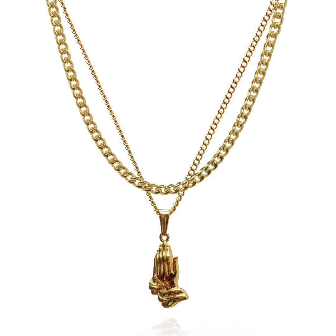 Pray & Chain Set - (Gold)