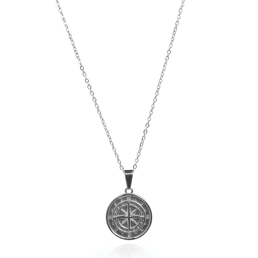 The Compass Pendant - (Silver)