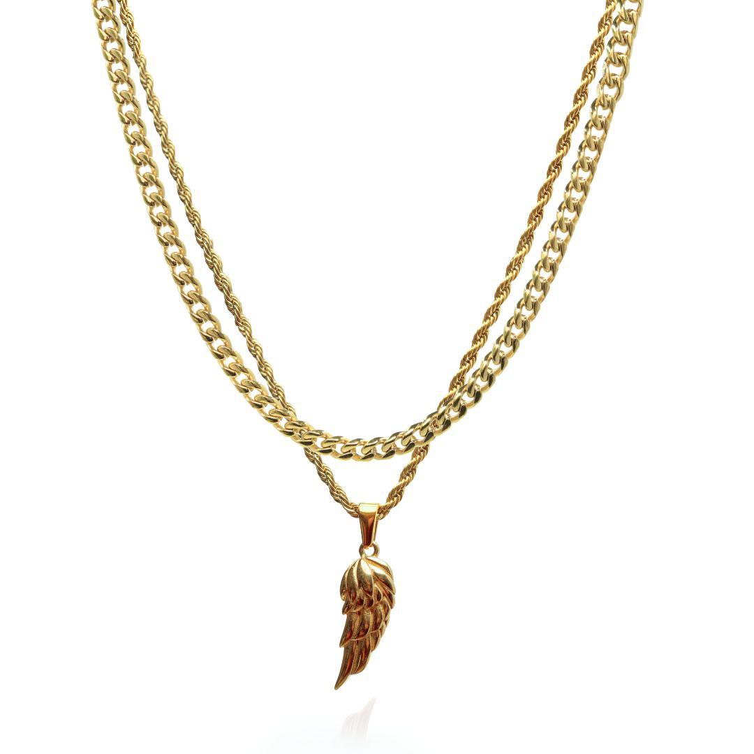 WING & CHAIN SET - (GOLD)
