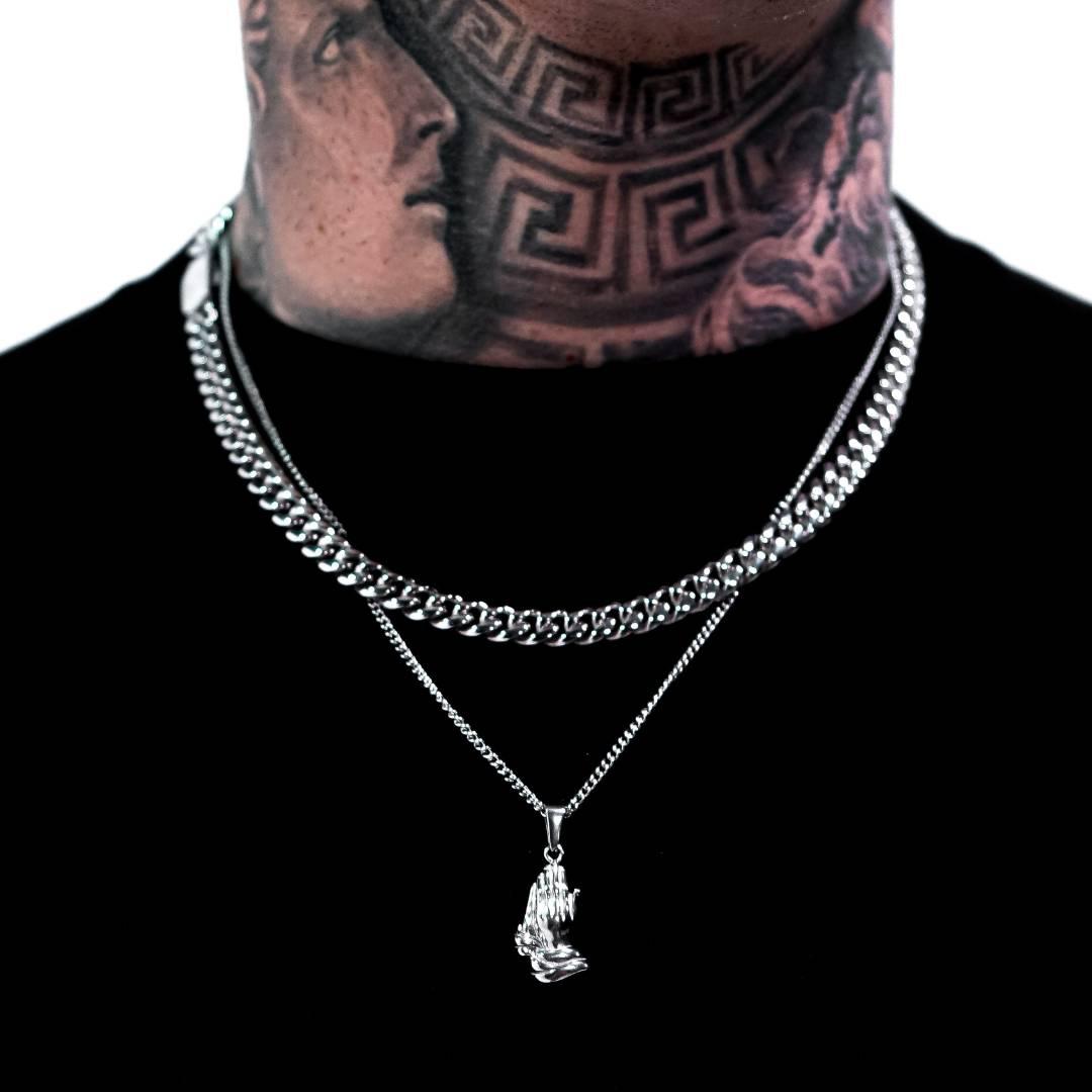 Pray & Chain Set - (Silver)
