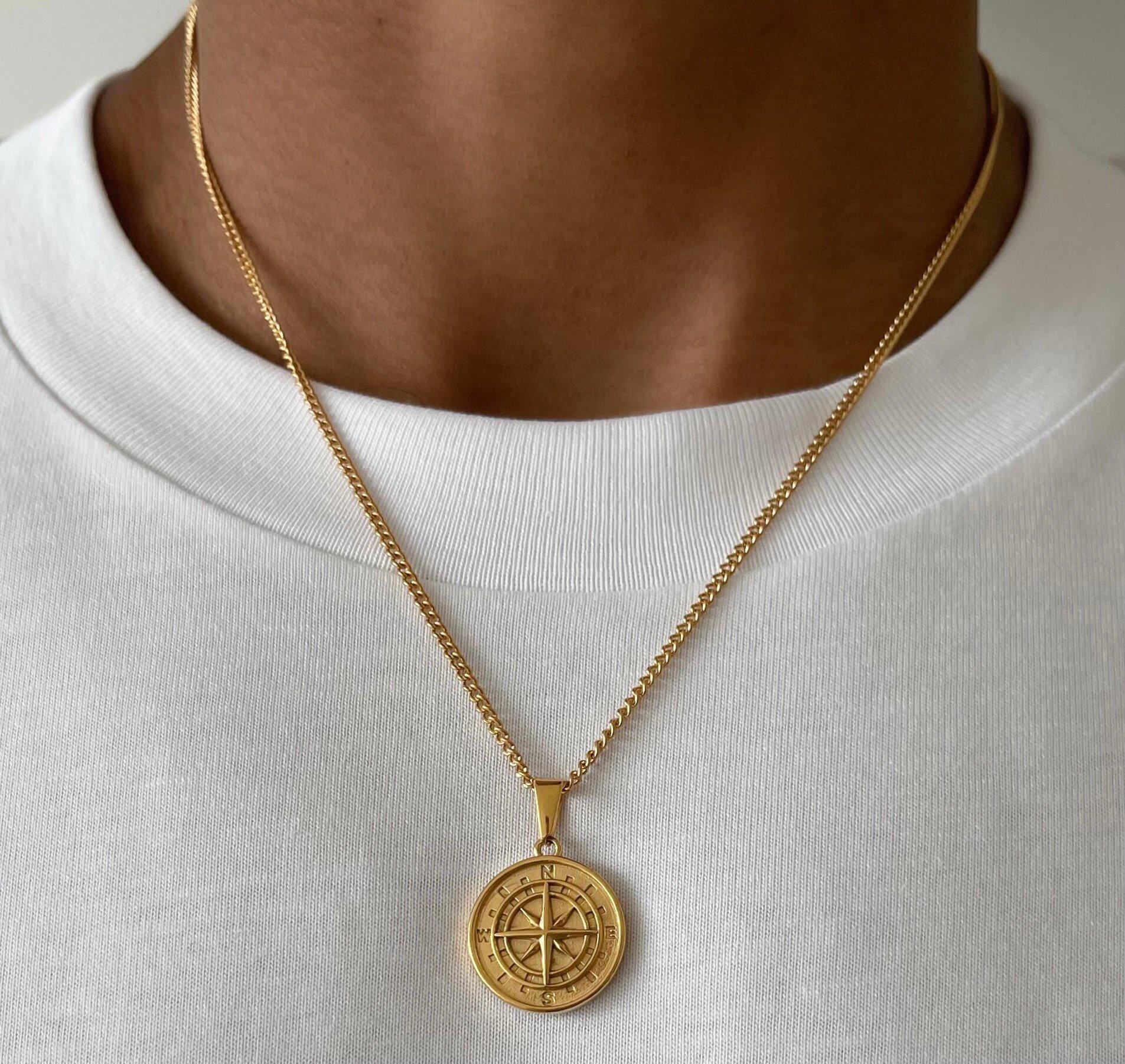 COMPASS PENDANT - (GOLD)-Collective Original-45cm - (Chain Included)-Collective Original