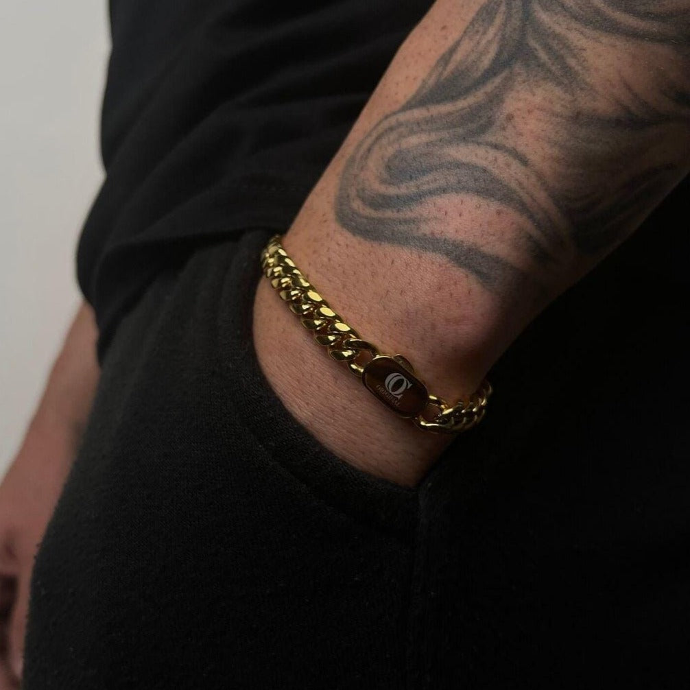 CUBAN BRACELET (GOLD)-Collective Original-19cm-3mm-Collective Original