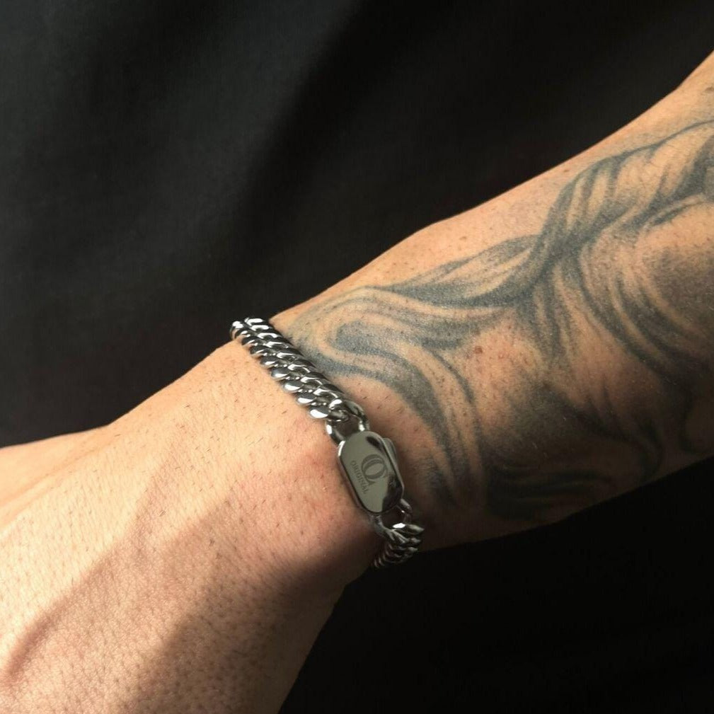 CUBAN BRACELET (SILVER)-Collective Original-19cm-3mm-Collective Original