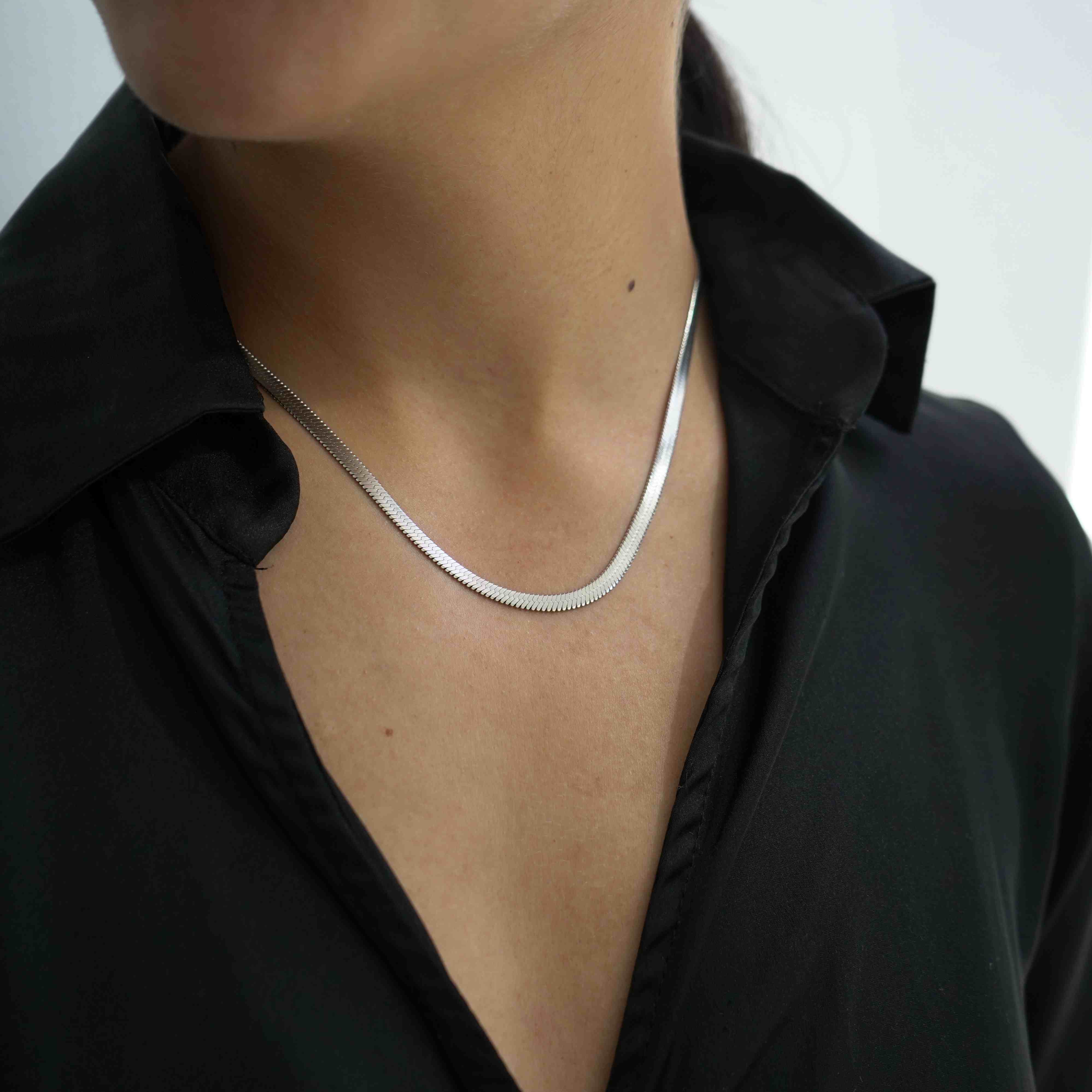 Herringbone Chain - Silver