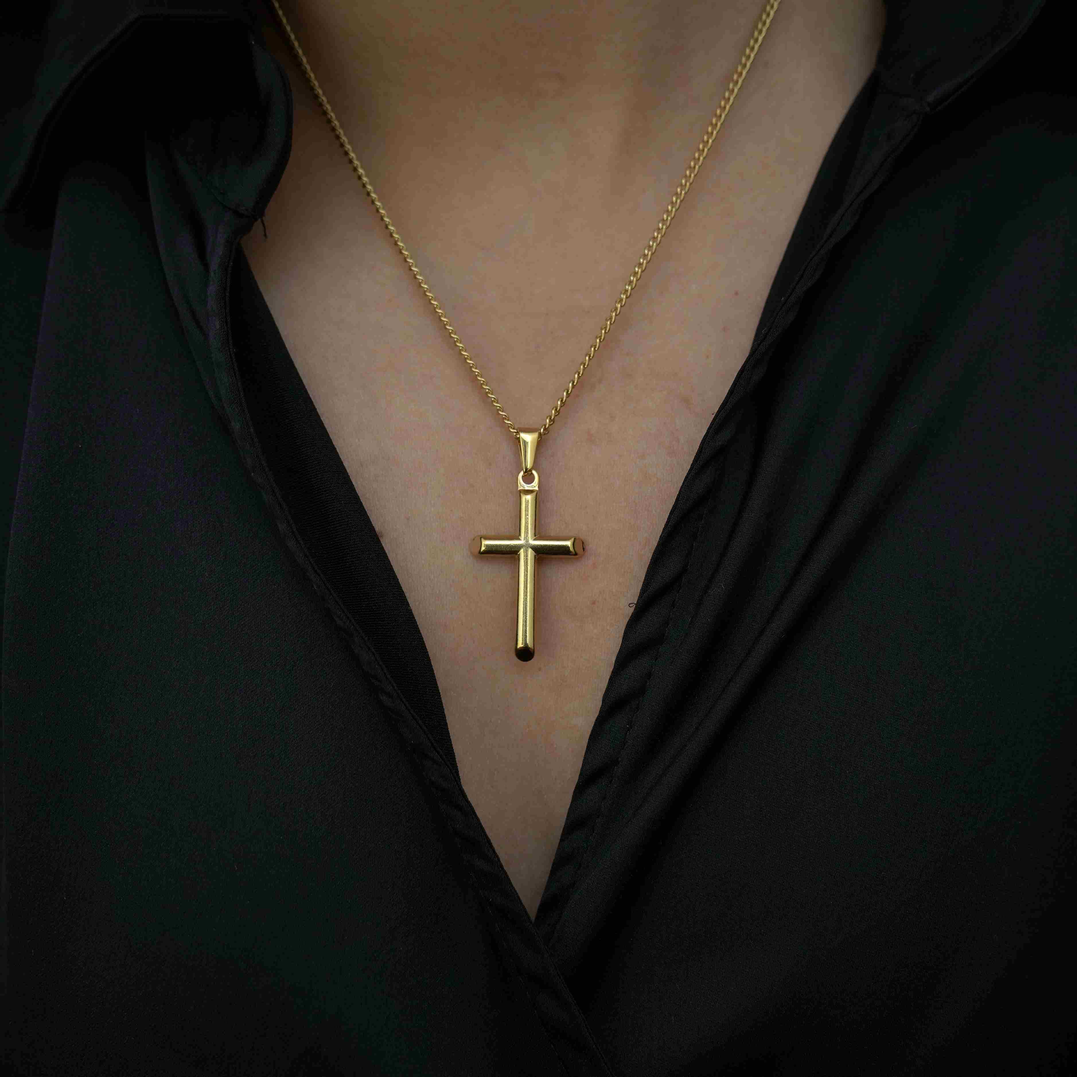 Plain Cross Pendant - (Gold)