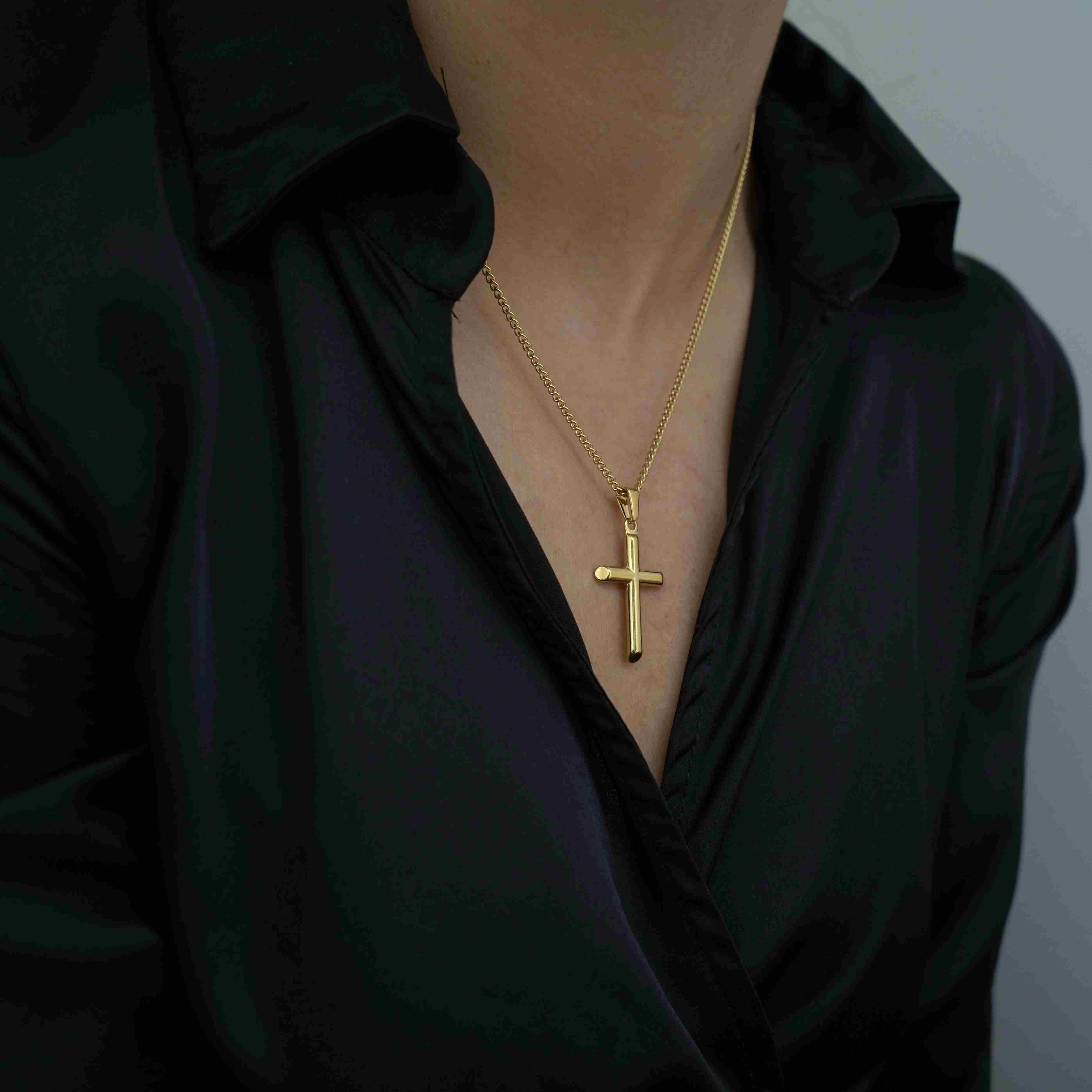 Plain Cross Pendant - (Gold)