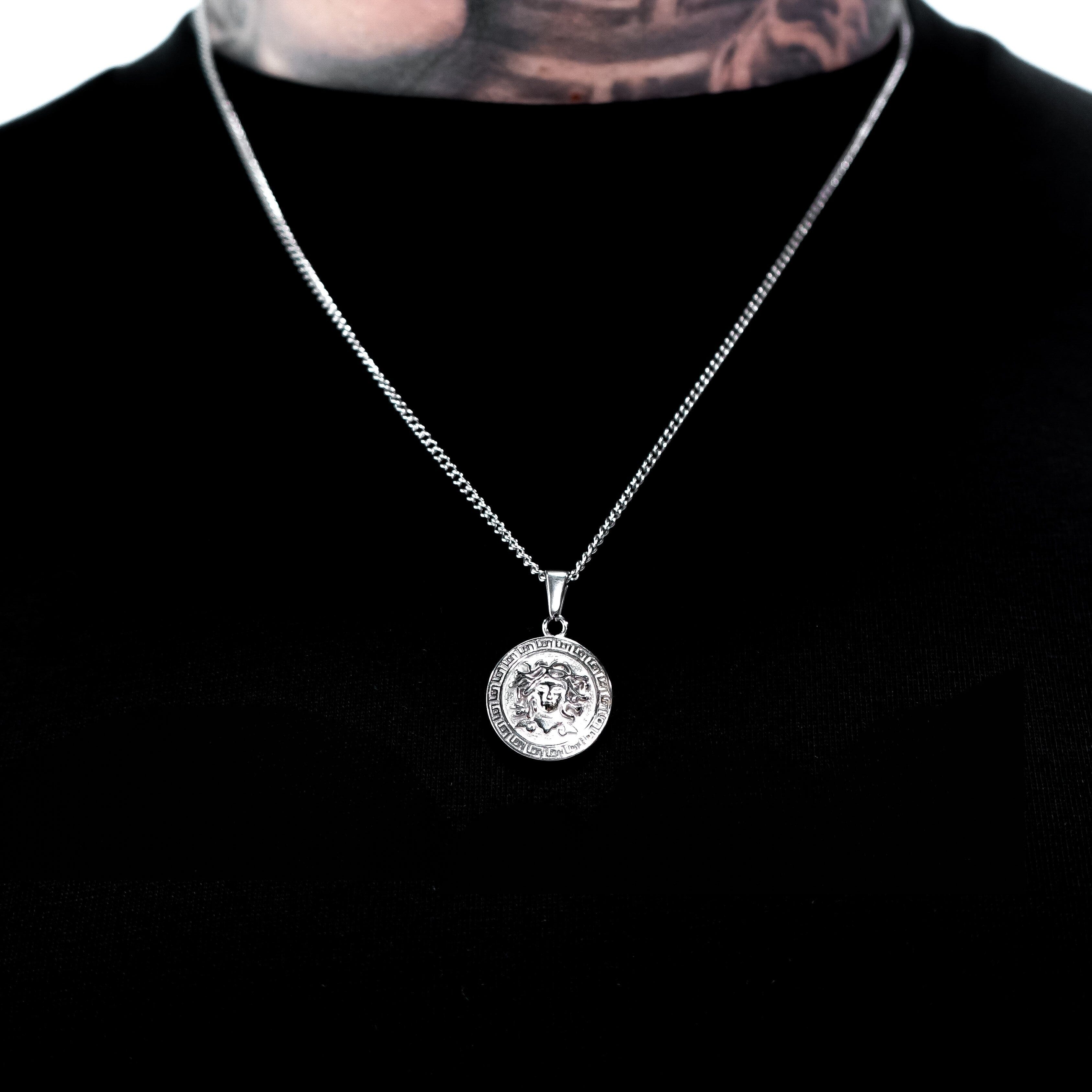 MEDUSA PENDANT - (SILVER)-Collective Original-45cm - (Chain Included)-Collective Original