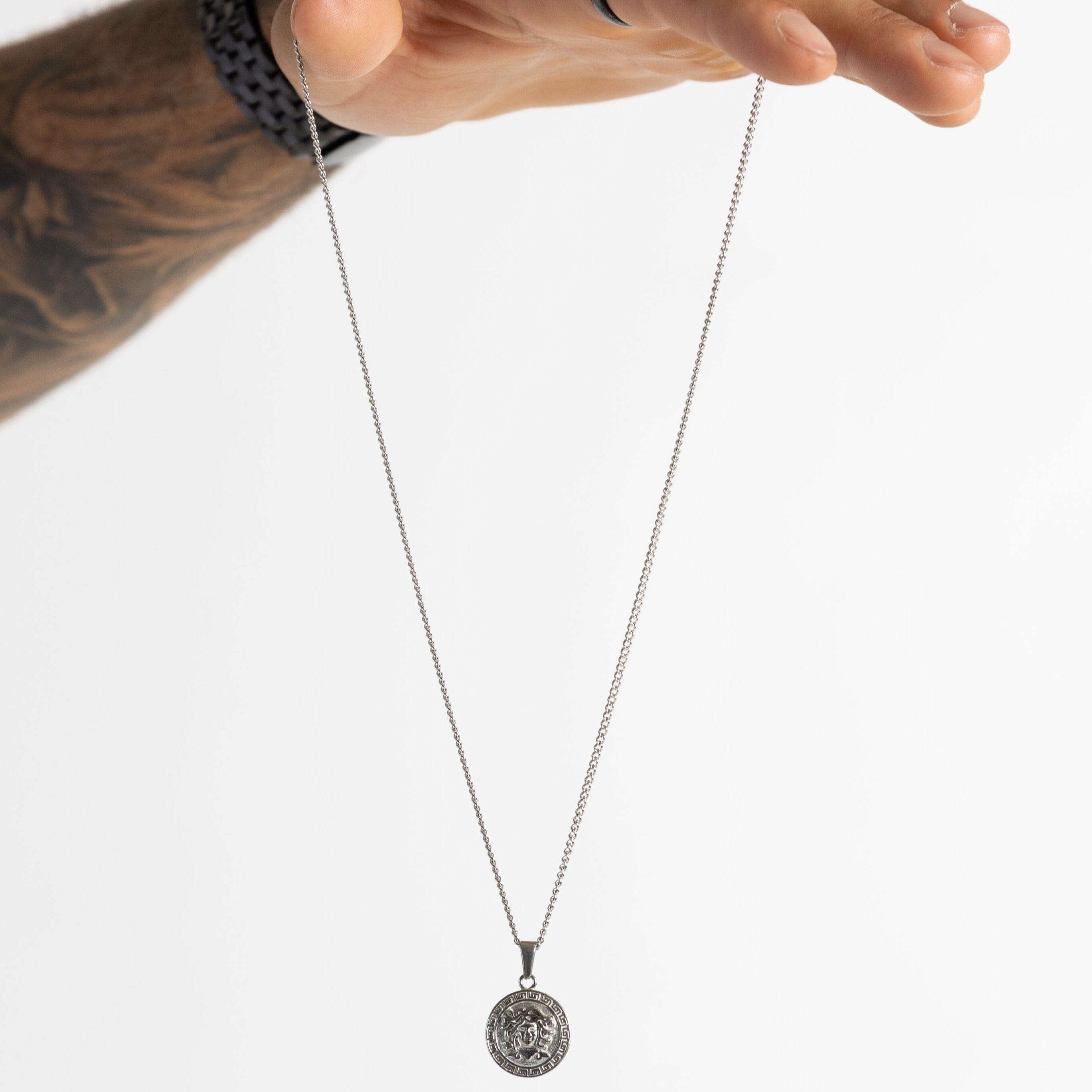 MEDUSA PENDANT - (SILVER)-Collective Original-45cm - (Chain Included)-Collective Original