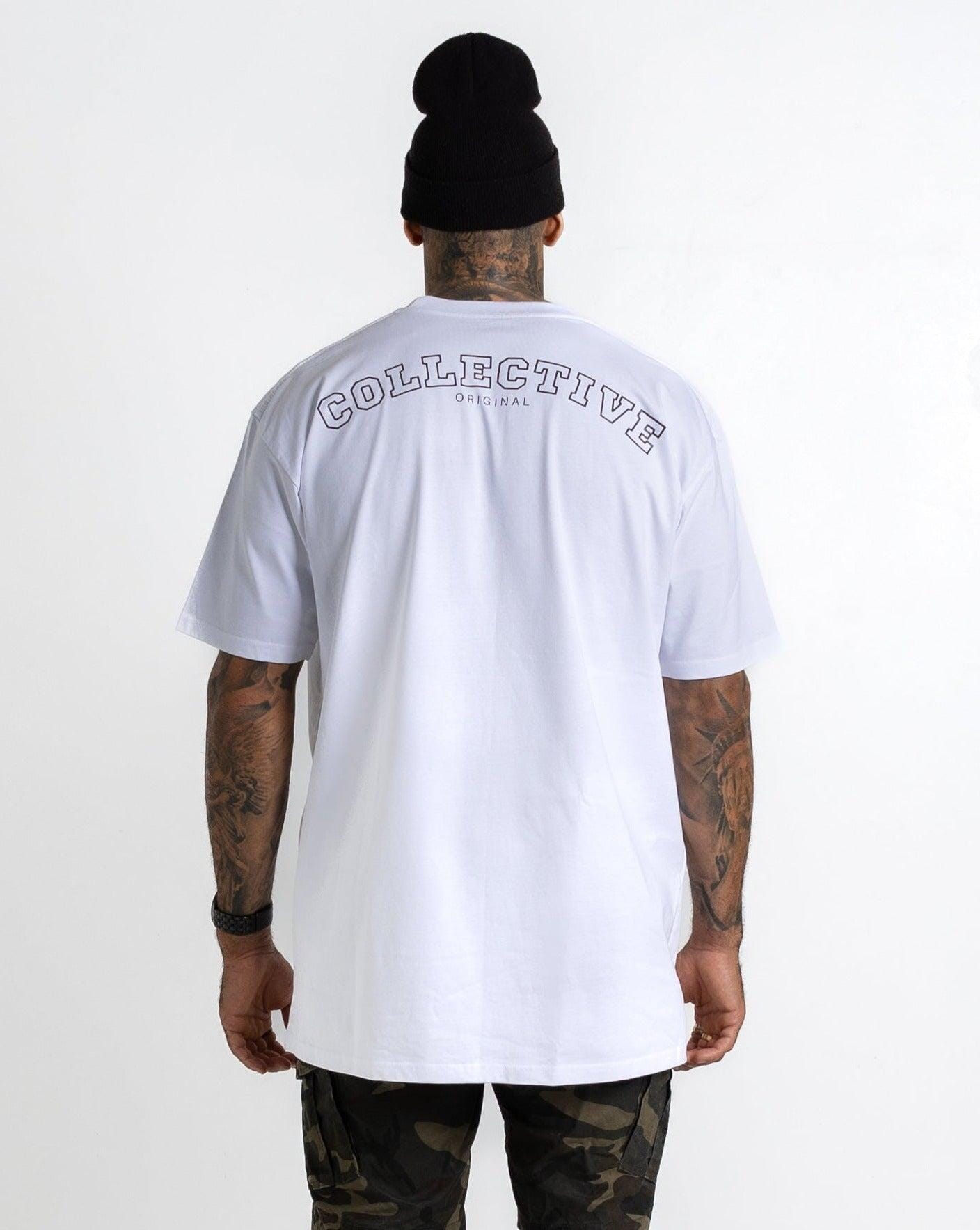 WHITE CLASSIC COLLEGE TEE-Collective Original-Small-Collective Original