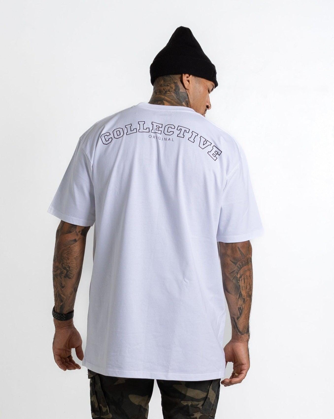 WHITE CLASSIC COLLEGE TEE-Collective Original-Small-Collective Original
