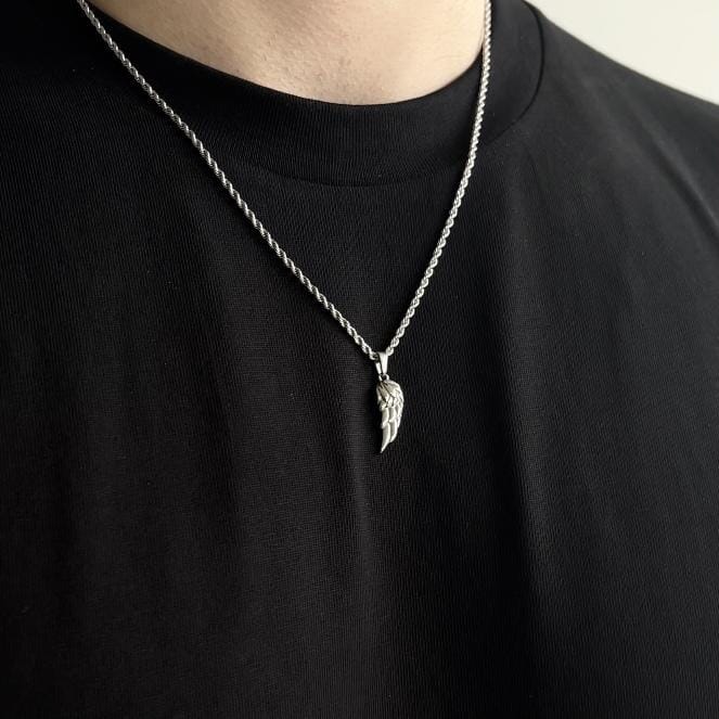 WING PENDANT - (SILVER)-Collective Original-45cm - (Chain Included)-Collective Original